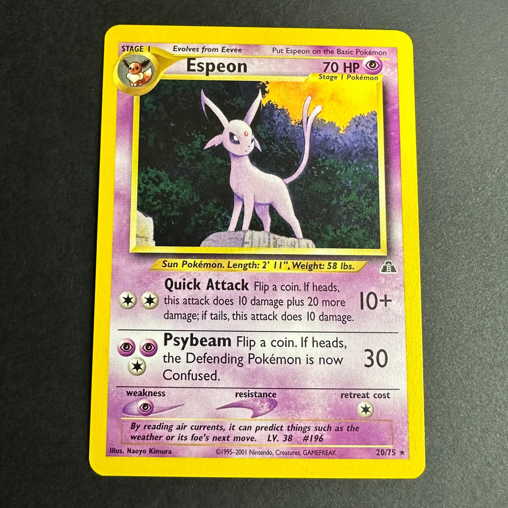 Pokemon TCG Espeon Neo Discovery 20/75 Rare Unlimited NM
